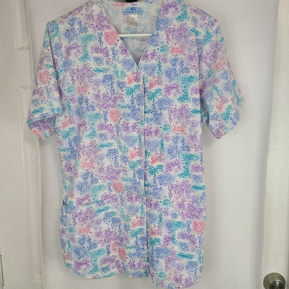 (794) SB Fashion Scrubs Woman's Short Sleeve Hospital Work Scrubs, Size: Medium